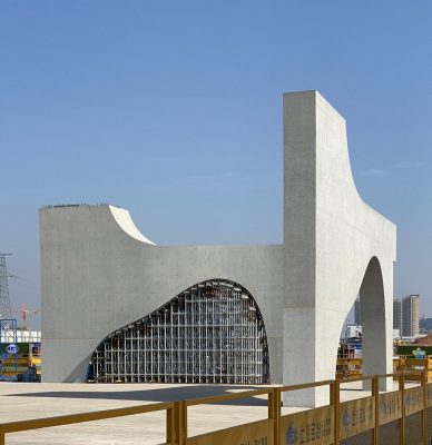 Quzhou Sports Campus Stadium construction by MAD Architects