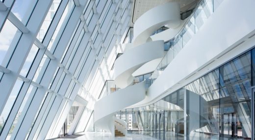 Asymmetrical Ribbon Staircase at One Bank Street London