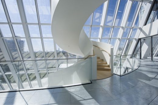 Asymmetrical Ribbon Staircase at One Bank Street London