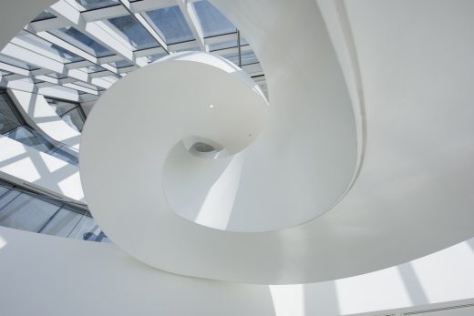 Asymmetrical Ribbon Staircase at One Bank Street London