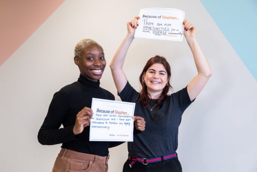 Yasmin Idris and Leyla Hepsaydir,both part of The SLCT's Connecting People and Places project