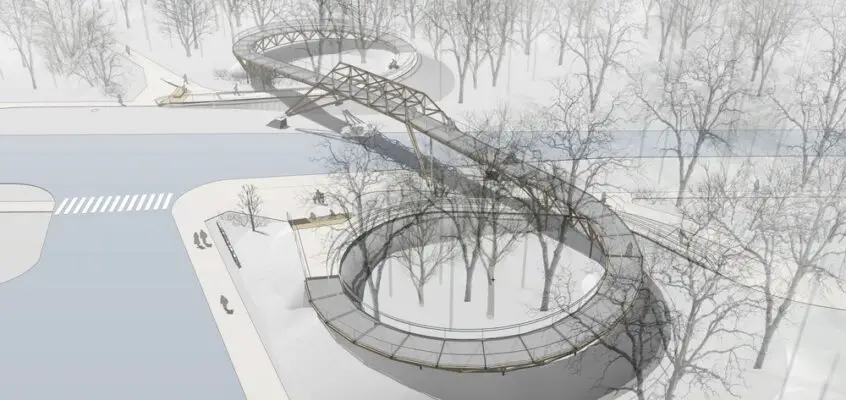 Gremyachaya Griva Eco-Park Footbridge in Siberia