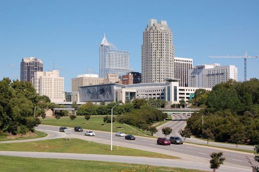 Downtown Raleigh from Western Boulevard Overpass - Raleigh Roofers post