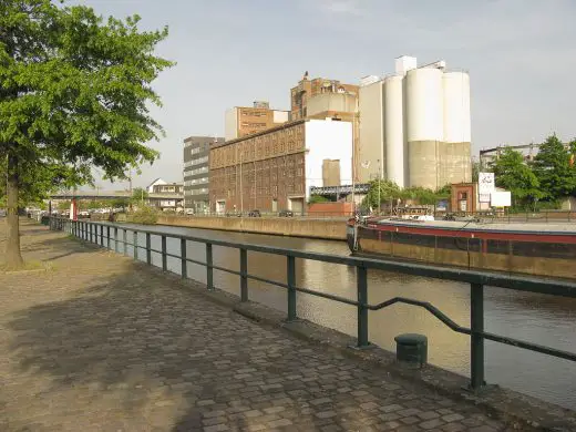 Canal "Verbindingskanaal" in Ghent, Belgium, near site of Rapp + Rapp Architects building