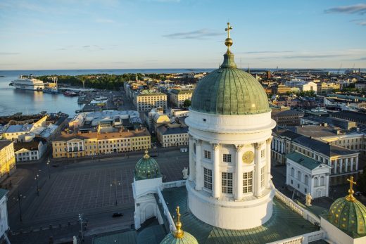 New Architecture and Design Museum Helsinki building dome tower