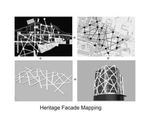 Matrix Apartments building facade mapping