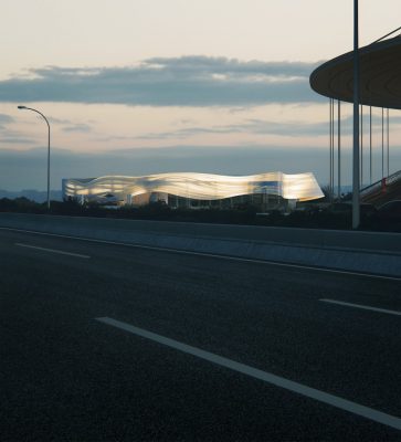 2024 Paris Olympics Aquatic Center building design by MAD