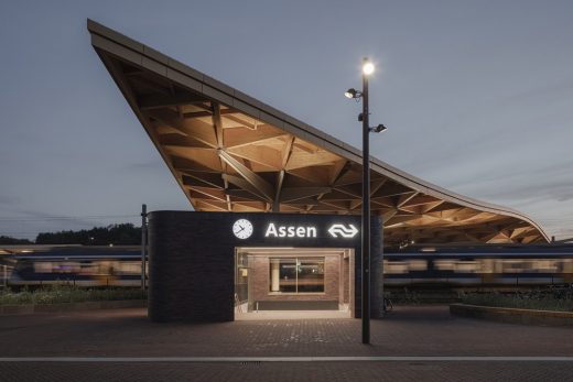Assen Station Netherlands wooden roof