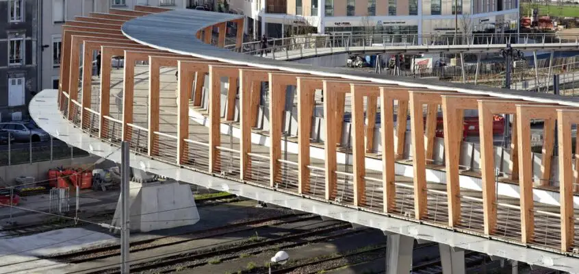 Footbridge at the Angers Saint-Laud Train Station