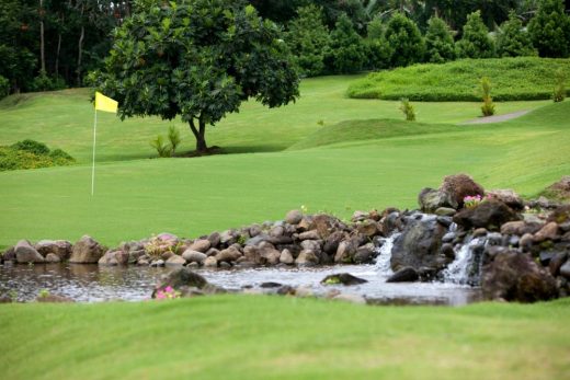Waterfalling Estate Hawaii landscape golf course