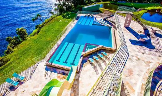 Waterfalling Estate swimming pool Hawaii