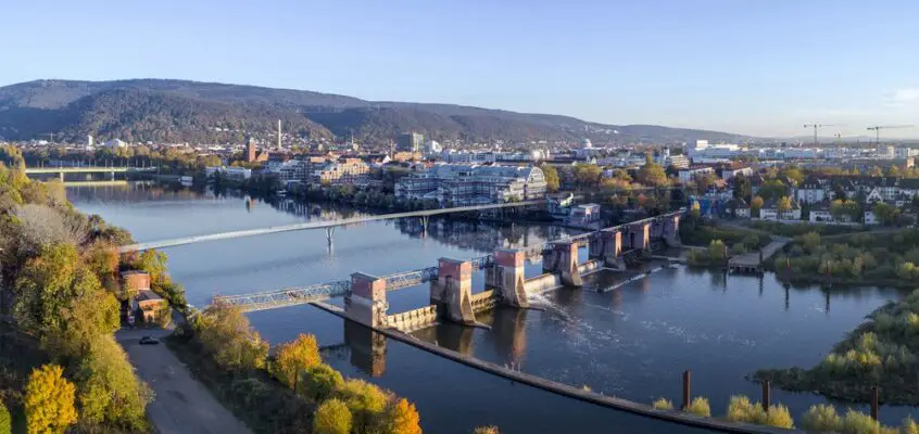 Bridge over Neckar River in Heidelberg