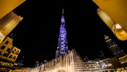 Burj Khalifa tower Dubai at night - The best architecture around the world