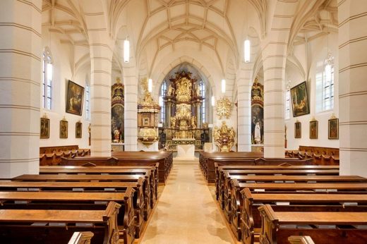 Mank Parish church in Melk, Austria interior design