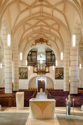 Parish church in Mank, Austria building interior