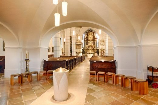 Parish church in Mank, Austria building interior