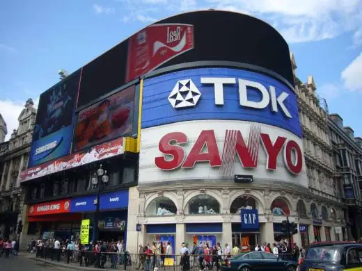 Piccadilly Circus London billboard building