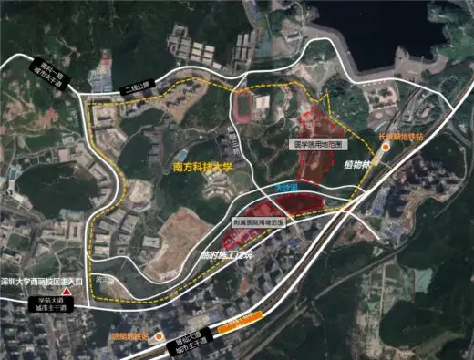 Shenzhen SUSTech School of Medicine & Affiliated Hospital site plan