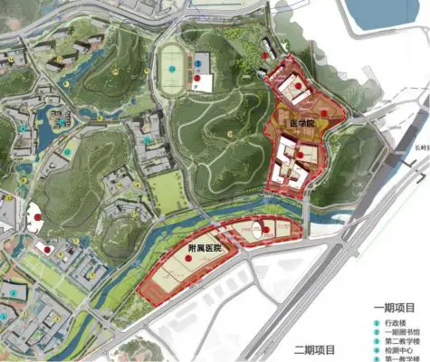 Shenzhen SUSTech School of Medicine & Affiliated Hospital location plan