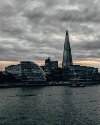 The Shard London tower across Thames