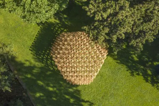 Wicker Pavilion Annecy building structure