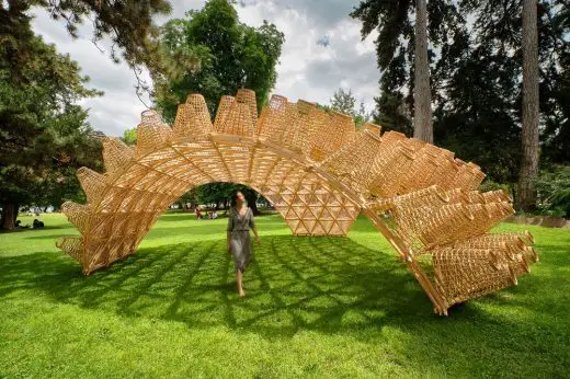 Wicker Pavilion Annecy building structure