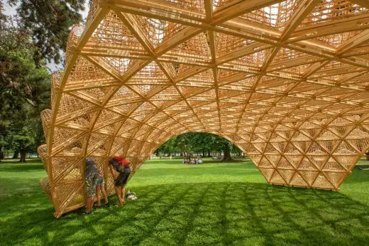 Wicker Pavilion Annecy building structure