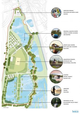 Hollybush Lakes aquatics centre plan layout