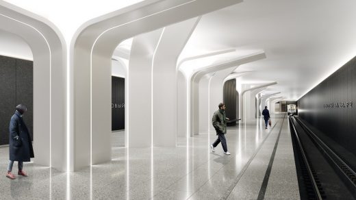 Klenovy Bulvar 2 Metro Station design by Blank Architects CJSC