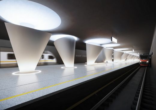Klenovy Bulvar 2 Metro Station design by Consortium led by Buro Vozduh