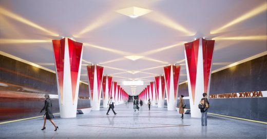 Prospekt Marshala Zhukova Metro Station winning design by ASADOV Architectural Bureau