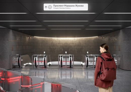Prospekt Marshala Zhukova Metro Station design by MAParchitects