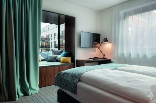 Pierdrei Hotel HafenCity Hamburg, Germany bedroom interior design