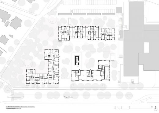 Weltpostpark Bern apartment building plan layout