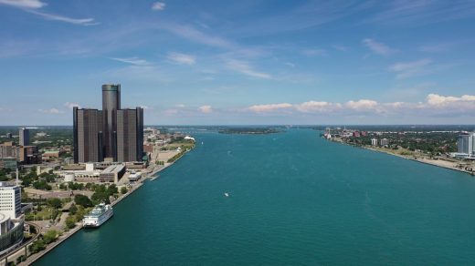 Detroit Waterfront Michigan water