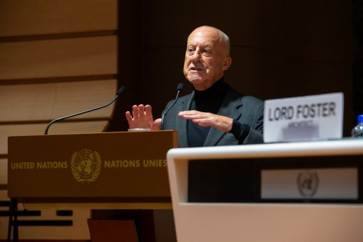 Norman Foster addresses first United Nations Forum of Mayors in Geneva