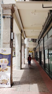 Retail colonnades in Hong Kong