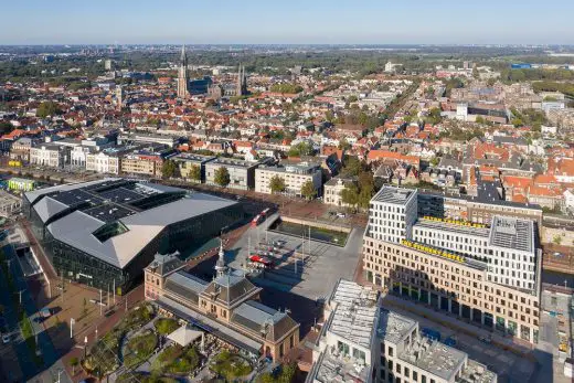 Student Hotel Delft building from above