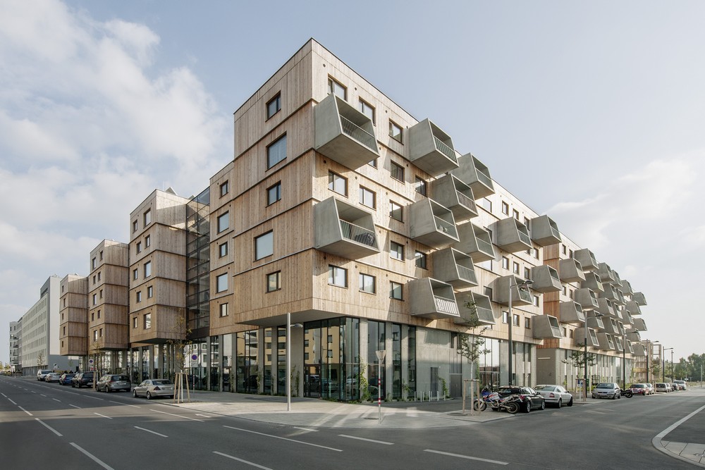 Wooden Housing Seestadt Aspern Vienna building