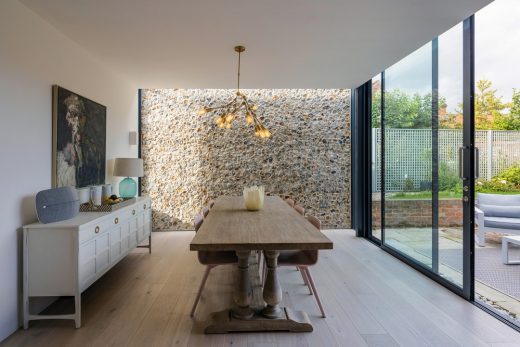 Flint House Norfolk property dining interior