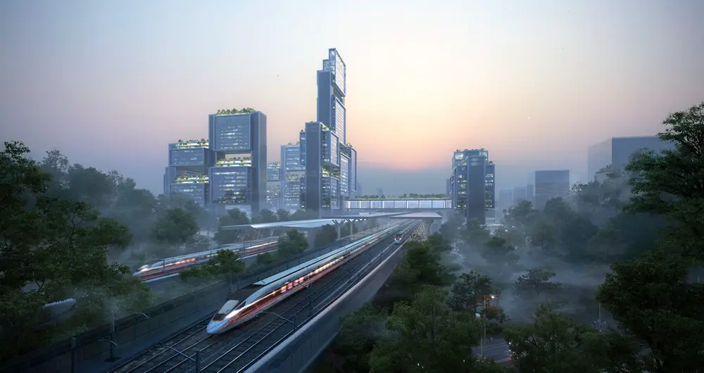 Guangming Hub high-speed rail link China