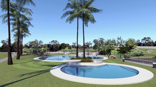 Mauritius Golf Estate Club House in Abuja, Nigeria pool palms