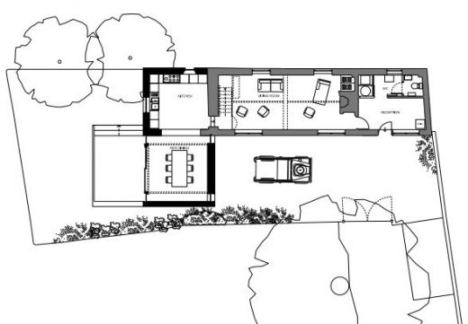 Flint House Norfolk cottage remodel ground floor plan