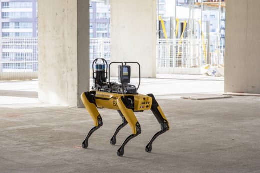 Spot robot monitors construction at Battersea Power Station development London