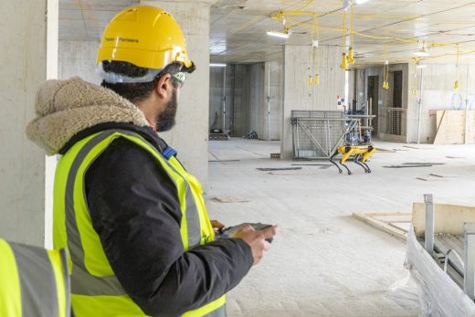 Spot robot monitors construction at Battersea Power Station