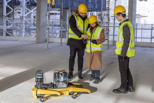 Spot robot Battersea Power Station London building site