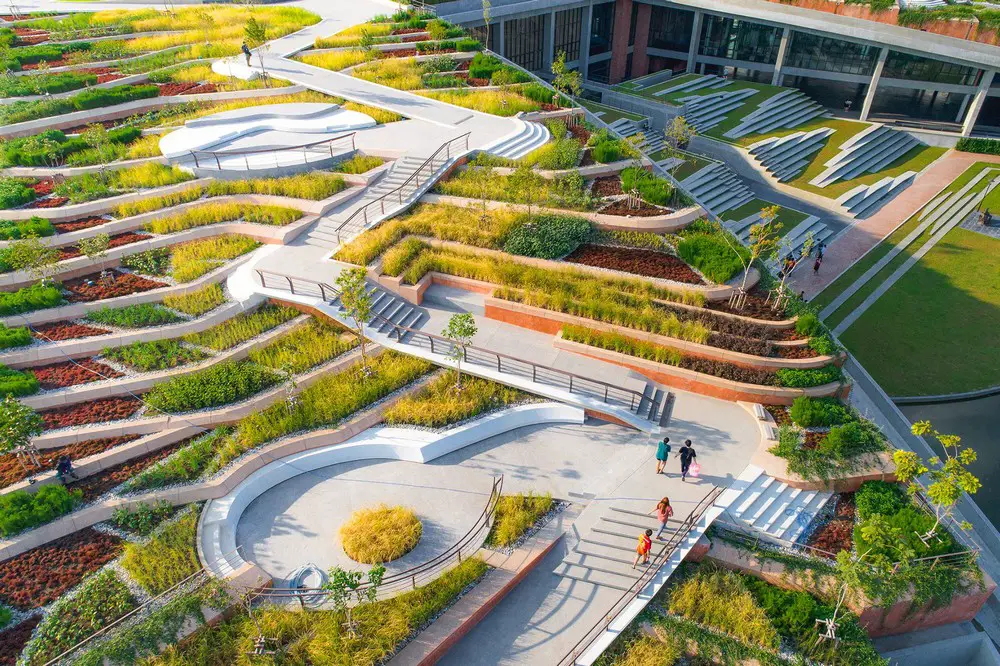 Thammasat University urban farm Roof Bangkok Thailand