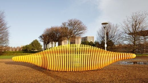 Royal Docks London Rocking Bench by Duncan Graham