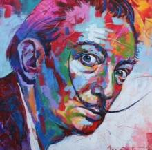 Salvador Dali Colorful Portrait 
