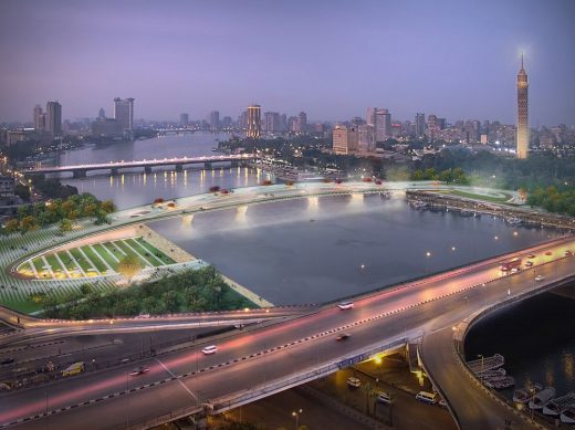 Living Ledestrian Bridge Nile Cairo